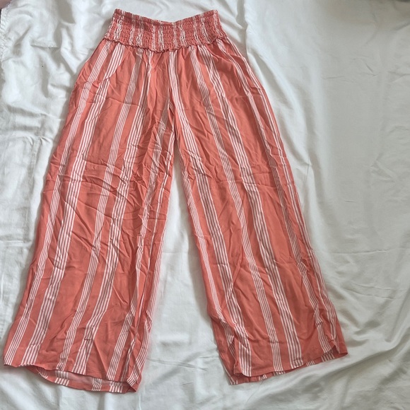 Pants - Striped Coral Beach Pants
